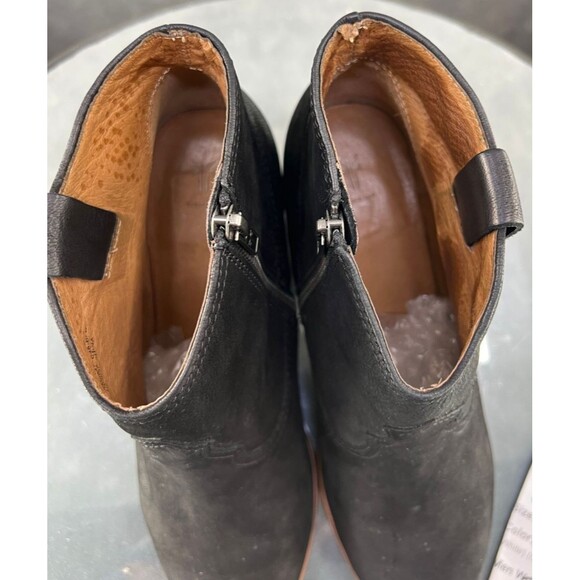 Frye Reina $220 Women's Side Zip Booties Boots Size 10 M Suede Black - Picture 10 of 13